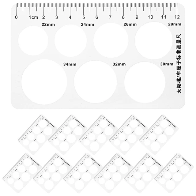 Fruit Ruler 12PCS FRUIT MEASURING Ruler Practical Cherry Diameter Ruler Portable ...