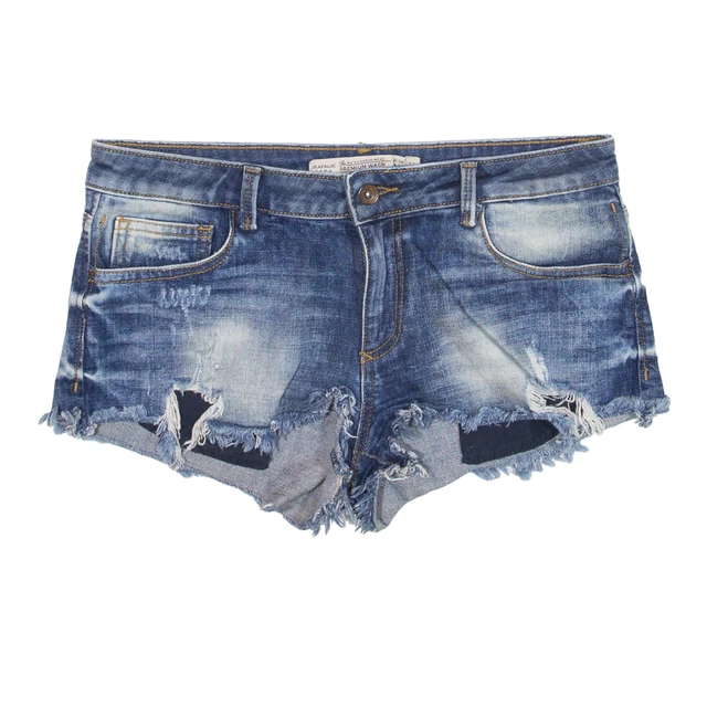 Pantaloncini denim ZARA blu regolari da donna S W30