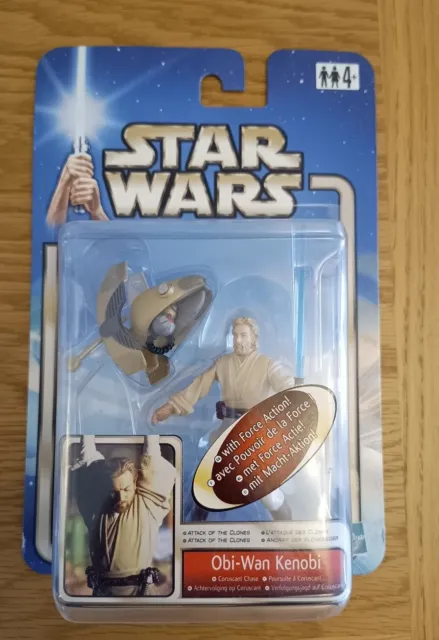 Star Wars Attack of the Clones Obi-Wan Kenobi Force 3.75 Inch Action Figure