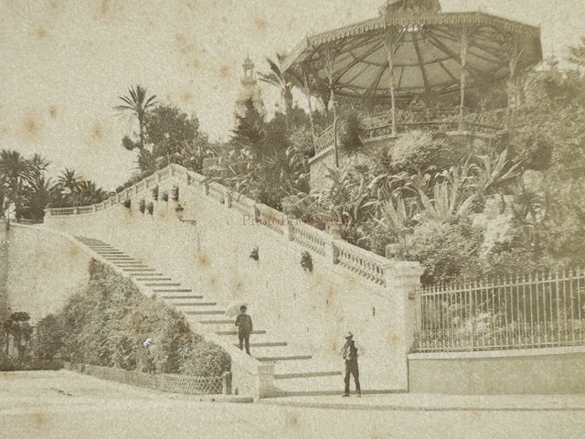 Monaco Monte-Carlo Kiosk C1870 Photo Stereo Vintage Albumin §D