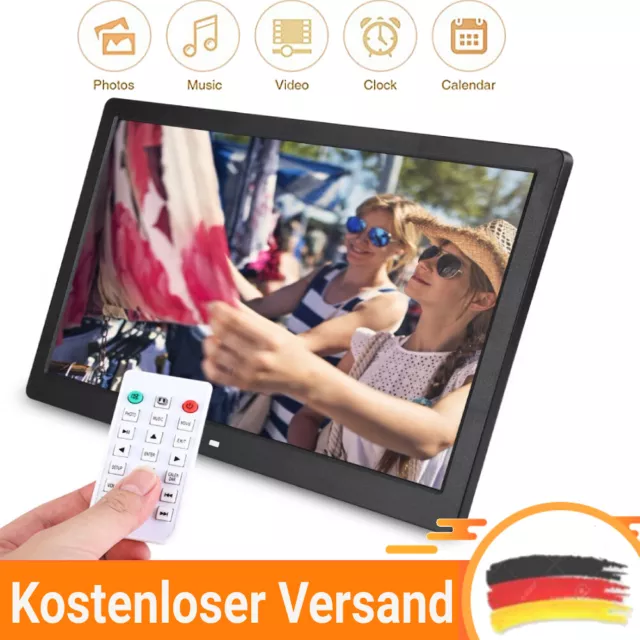 WLAN Digitaler Bilderrahmen Smart Fotorahmen 15.4 Zoll IPS Screen Auto 32GB HD