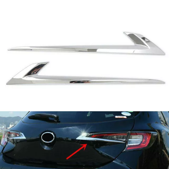 For Toyota Corolla Hatchback 19-20 Chrome LHD Rear Tail Light Lamp Eyebrow Trim