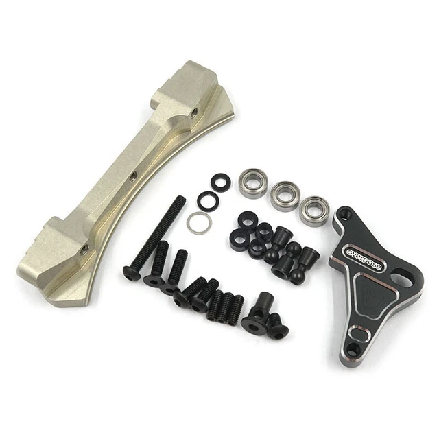 Overdose Aluminum Curved Slide Rack Steering Set Type-2 Black For GALM Vacula II