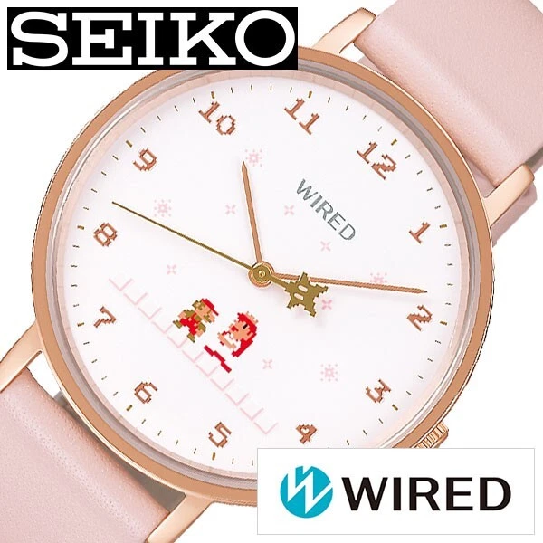 SEIKO WIRED AGAK707 Mario Princess Peach Collaboration Ladies Pink in BOX