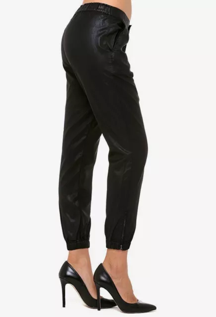 AG Adriano S Goldschmied The Kelsey Leatherette Jogger Pants Black $215 NEW 2