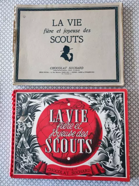 2 Albums vignettes SUCHARD La Vie fière et Joyeuse des Scouts Pierre JOUBERT