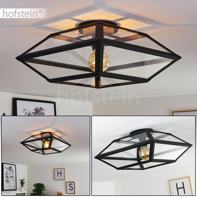 Plafonnier LED Hofstein – Nickel Mat – Moderne, Pour Salon, Chambre, Couloir