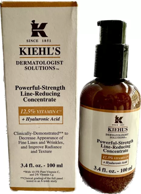 Kiehl's Powerful Strength Line Reducing Concentrate, 3.4oz, NEW, 8/24 Expiration