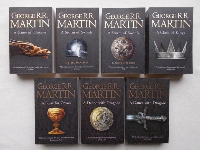 GEORGE R R Martin A Game of Thrones ensemble complet de livres 1-7 ~ A