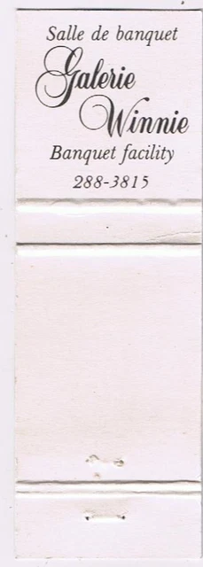 Matchbook Cover Sir Winston Churchill Pub Winnie Montreal Quebec 2