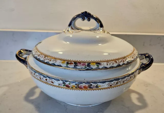 S. Hancock & Sons, Royal Corona Ware, Eton, Lidded Tureen,