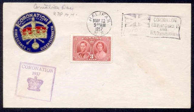 Canada Halifax My 12 1937 930Am Coronation Cover
