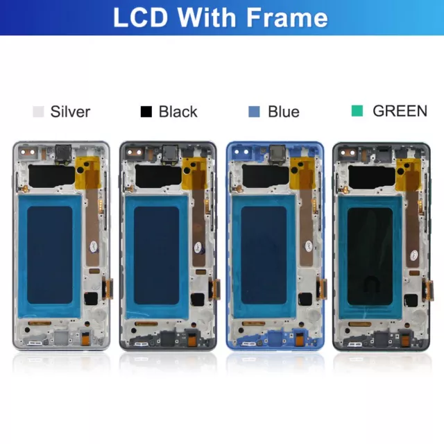 For Samsung Galaxy S10 Plus LCD Display Touch Screen Digitizer Assembly +Frame
