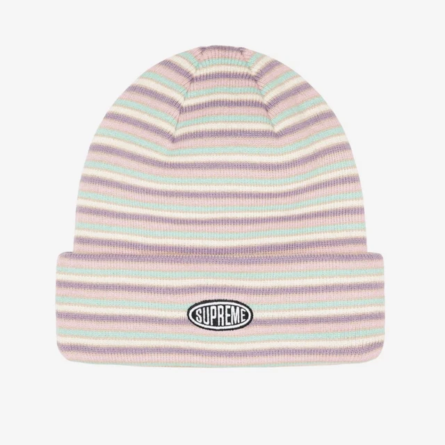 NWT SUPREME Multi Stripe Beanie - Purple - FALL 2022