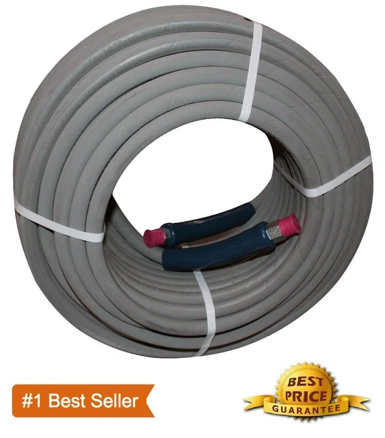 100 FT 3/8& Pressure Washer Hose Gray NonMarking 4000psi 275 Degrees