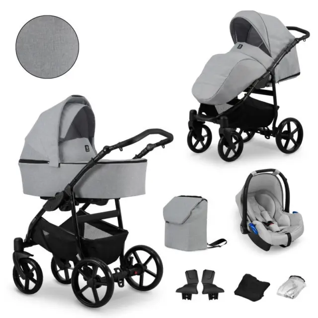 Neuf Mata  3en1 POUSSETTE BÉBÉ Siege Auto Inclus