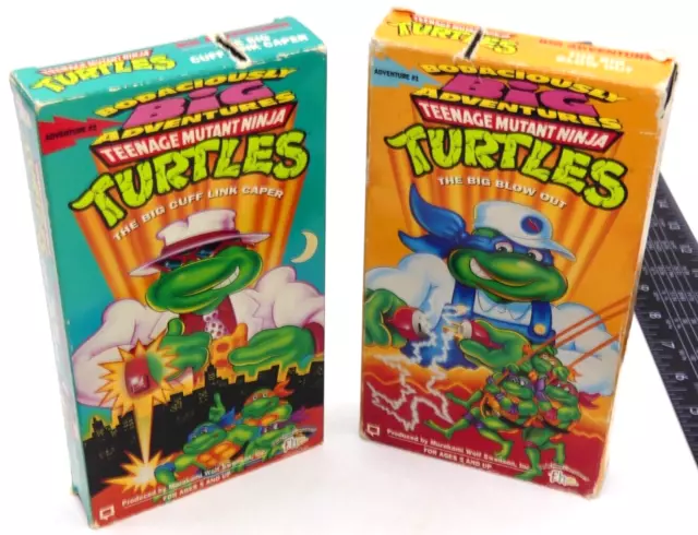 Lot Teenage Mutant Ninja Turtles The Big Cuff Link Caper Blow Out VHS Video TMNT