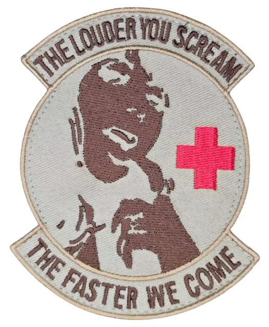 Pararescue PJ "The Louder You Scream" Morale Patch - Hook & Loop (Velcro) Backing 8 thumbnail image