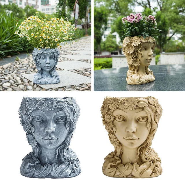 2 Pièces En Forme de Visage Pot de Fleurs Succulent Planter Vase Home Office
