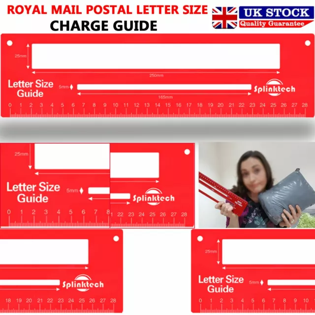 Royal Mail PPI Letter Size Guide Ruler Post Office Postal Price Postage Sizer