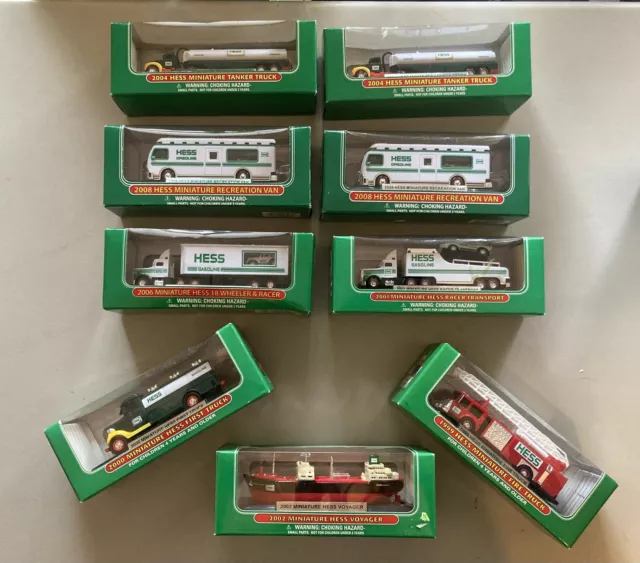 Hess Miniature Truck Collection Lot (1999-2008)