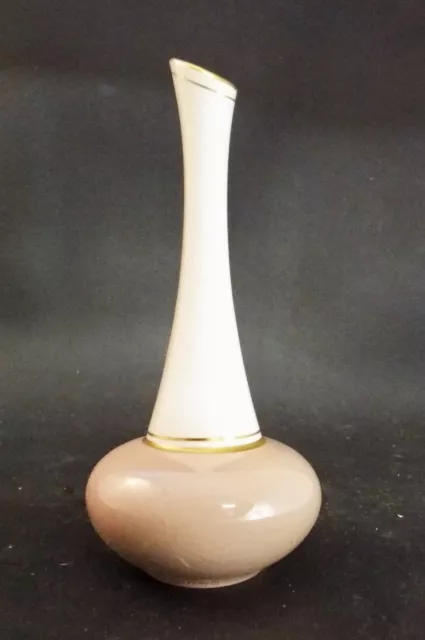 Vintage Carlton Ware Pink & Brown Bud Vase - Pattern 2554/6 - 16cm /6 1/4"