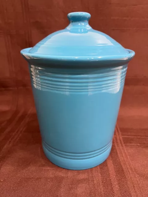 Fiesta Peacock Large 3 Quart  Canister Unused Condition