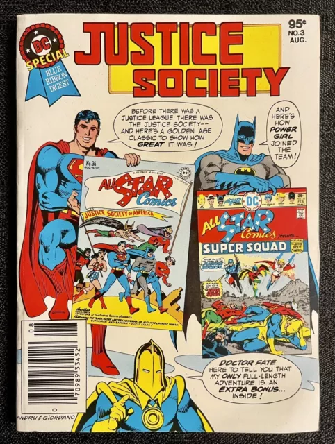 Dc Comics Special Blue Ribbon Digest #3, Justice Society, Bronze Age, 1980