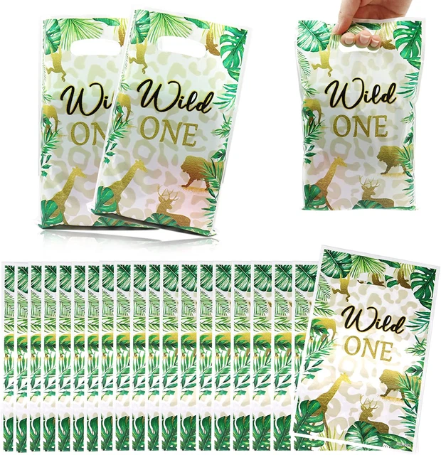 Beamely 30 Pcs Wild One Gift Bags Supplies, Kids Party Bag Fillers Fun Wild One