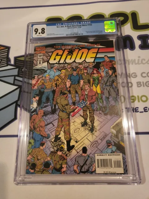 Gi Joe A Real American Hero #155 Cgc 9.8 White Pages Final Issue Low Print Run