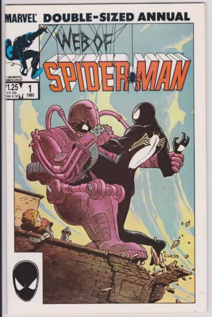 Web of Spider-Man Annual Issue #1 Comic. Direct Edition. Ann Nocenti.Marvel 1985