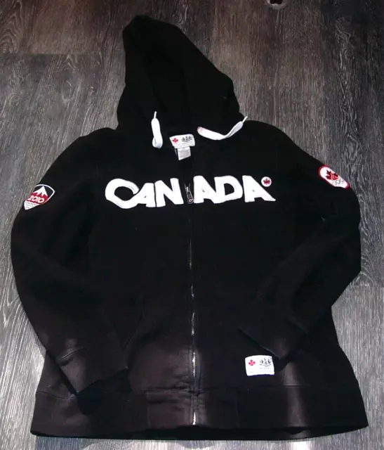 2010 OlympicS HBC Hudsons Bay Zip Up Hooded Sweater Team Canada Ladies L