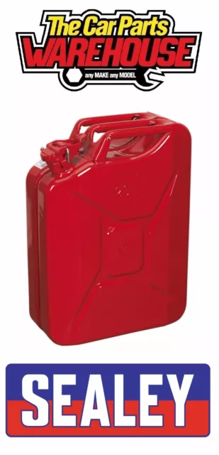 Sealey RED JC20 Jerry Can for Fuel Diesel Petrol Oil 20 Litre (20l 20ltr)