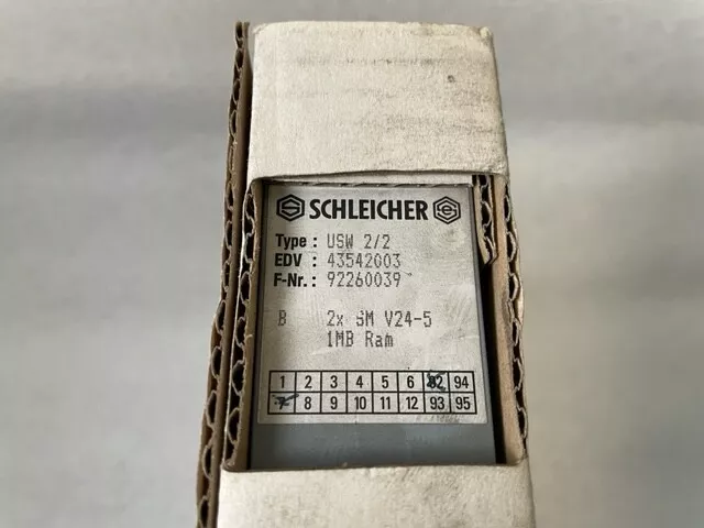 Schleicher Modul USW 2/2  2x SM 24-5 1MB Ram ,    neu 2