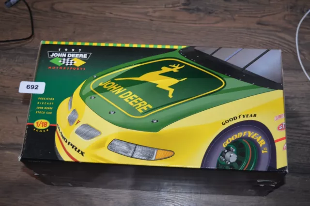 NEW John Deere 1997 #23 1/18 Scale Pontiac Grand Prix Nascar Replica Stock Car