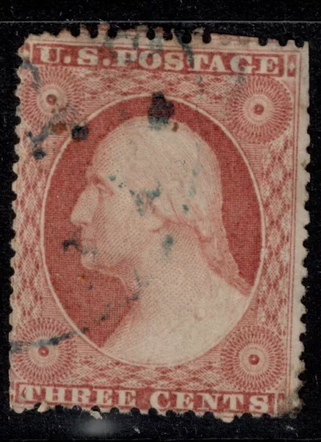 Scott #25A Type II 3-Cent Washington small faults CV $900