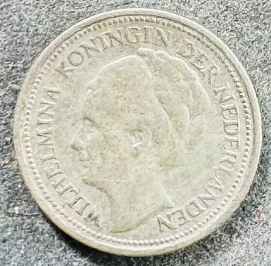 10 Cents 1926 Niederlande Wilhelmina I 1,4 g .640 Silber KM#163 K190324B