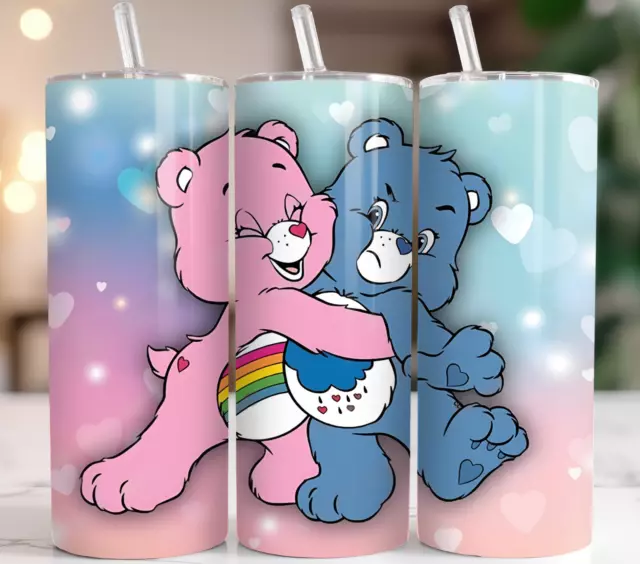 Care Bears Grumpy Bear 20oz Tumbler Insulated Stainless Steel Lid and Straw