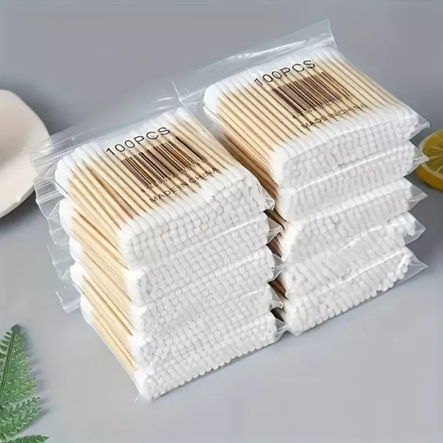 Bamboo Cotton Buds Biodegradable Eco Friendly Wooden Organic Ear bud Swabs