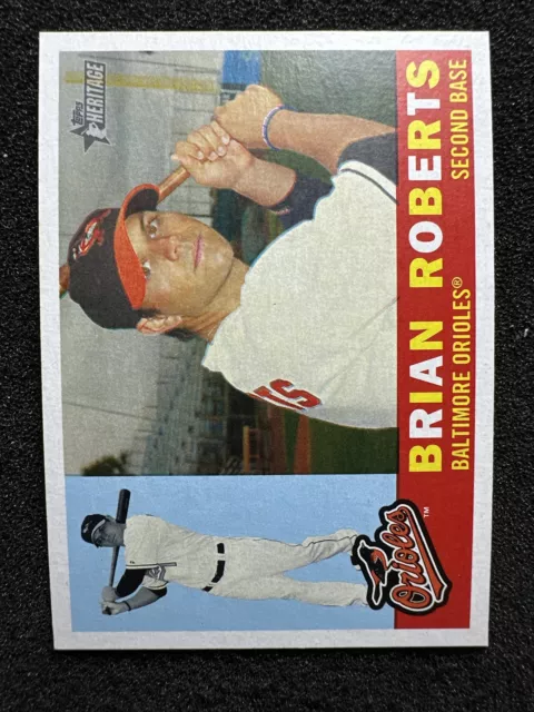 BRIAN ROBERTS #419 2009 Topps Heritage Baltimore Orioles