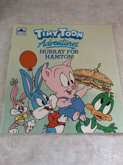 VTG Tiny Toon Adventures Hurray For Hampton 1990 A Golden Book PB