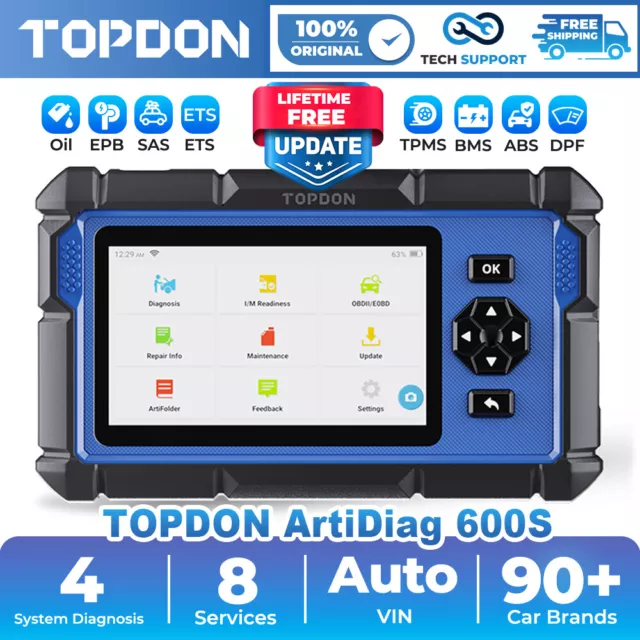 2023 TOPDON AD600S Profi KFZ OBD2 Diagnosegerät Scanner 8 Reset 4 Funktion WIFI