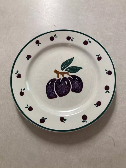 Nancy Calhoun Fancy Fruit Plum Salad/Lunch Plate -8 1/4"- Japan-EUC 2 Available