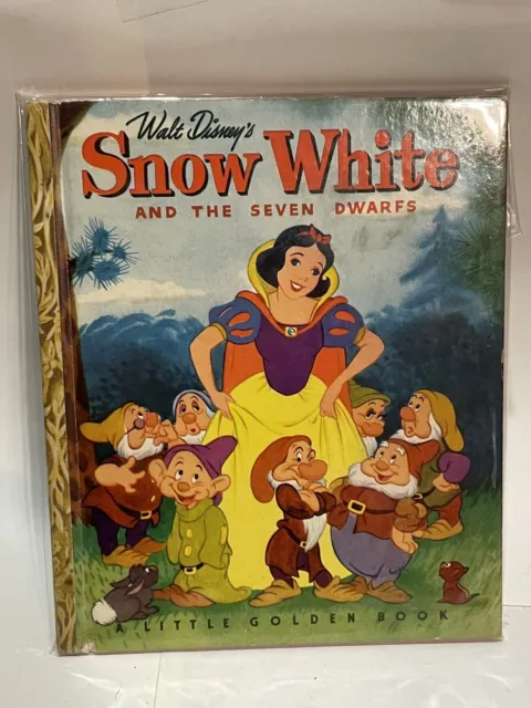 Rare Vintage Little Golden Books Snow White & Seven Dwarfs 1948 A 1st Edition
