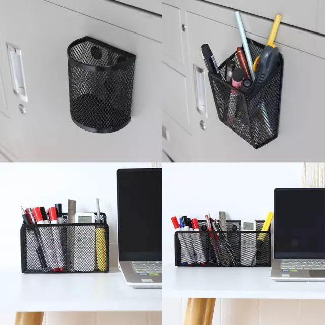 Mesh Basket Office Magnetic Pencil Holder for Pencil Sundries Blackboard