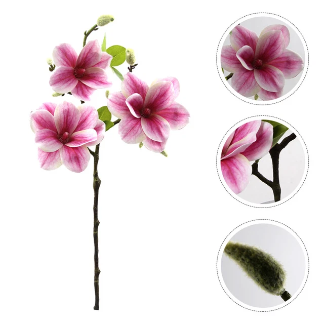 Flores artificiales flor de magnolia artificial ramos de boda ramo