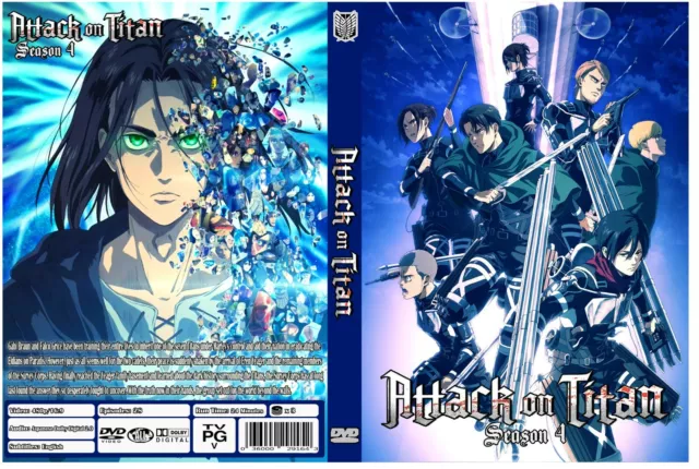 Anime DVD Attack On Titan The Final Season 4 Part 1 (1-16 End) English  Dubbed