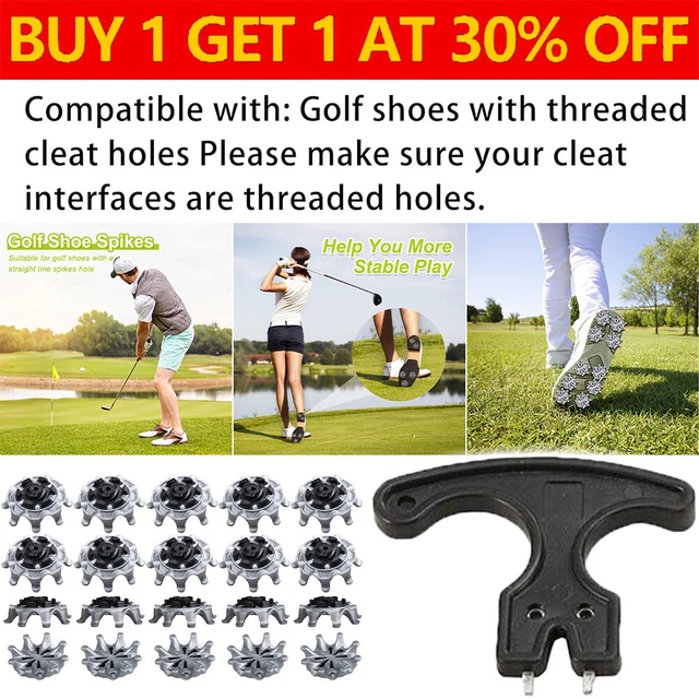 20X SOFT PLASTIC Golf Shoe Spikes Replacement Cleat Fast Twist For