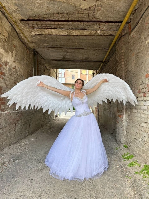 Ailes d'ange Déguisement Blanc pour Noël et Carnaval, Noël, Cosplay, Fête Ailes d'ange Déguisement Blanc pour Noël et Carnaval, Noël, Cosplay, Fête