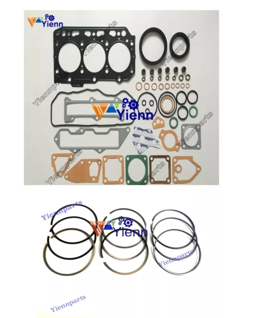 3TNE84 Piston Ring Set Overhaul Gasket For Yanmar John Deere 790 2520 Tractor